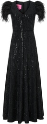 [Y1522506TLP0180] Vestido de lentejuelas con plumas