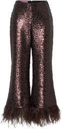 [Y1523501TLP0178] Pantalón de paillettes con plumas