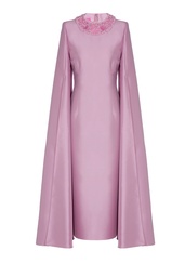 [Y1522503TLP0182] Vestido mangas capa y collar bordado