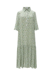 [Z1522805TLJ0160] Vestido camisero estampado floral verde